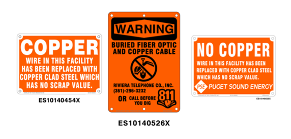 Tech Products Copper Signs